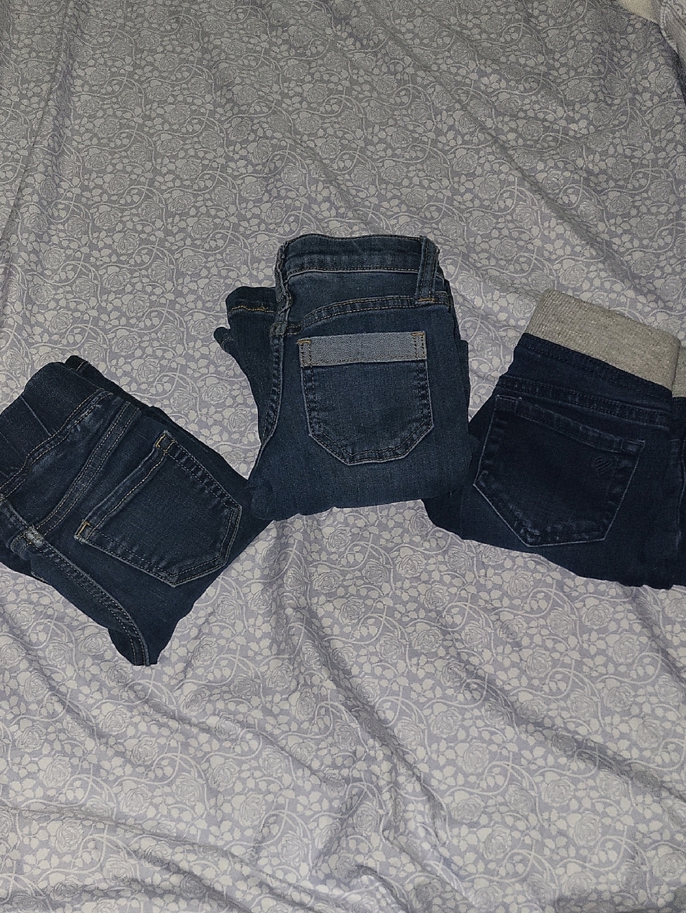 3 GIRL JEAN BUNDLE Cat & Jack,JUSTICE Dark AND ART CLASS